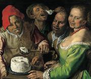Vincenzo Campi I mangiatori di ricotta USA oil painting artist